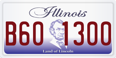 IL license plate B601300