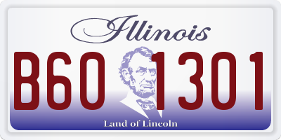 IL license plate B601301