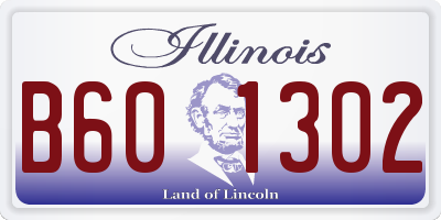 IL license plate B601302
