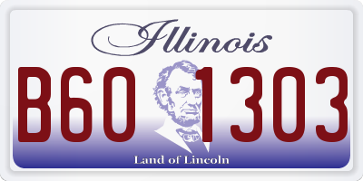 IL license plate B601303