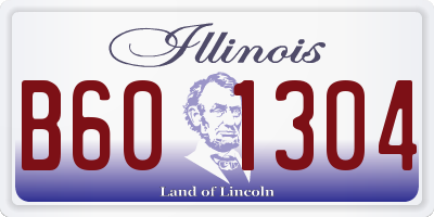 IL license plate B601304
