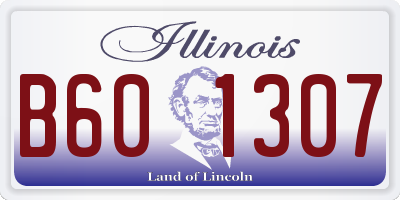 IL license plate B601307