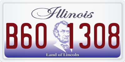 IL license plate B601308