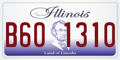 IL license plate B601310