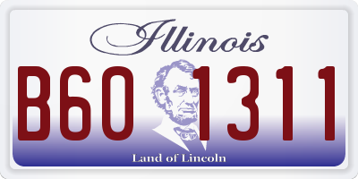 IL license plate B601311