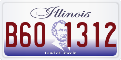 IL license plate B601312