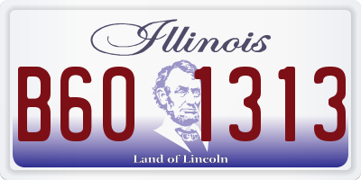 IL license plate B601313