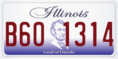 IL license plate B601314