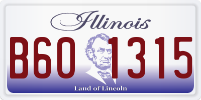 IL license plate B601315
