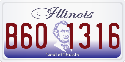IL license plate B601316