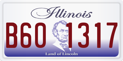 IL license plate B601317