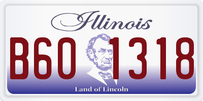 IL license plate B601318