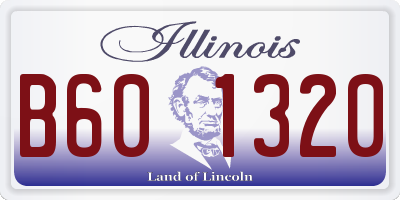IL license plate B601320