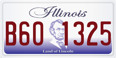 IL license plate B601325