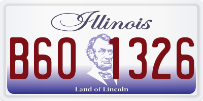 IL license plate B601326