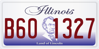 IL license plate B601327