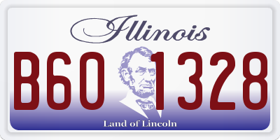 IL license plate B601328