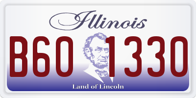 IL license plate B601330