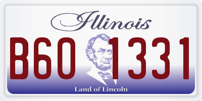 IL license plate B601331