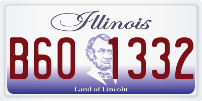 IL license plate B601332