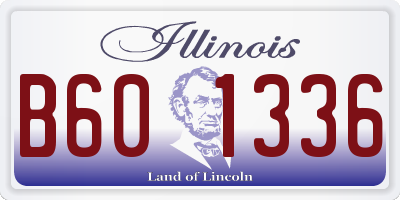 IL license plate B601336