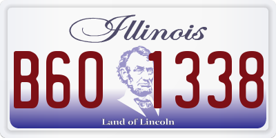 IL license plate B601338