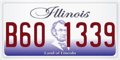 IL license plate B601339