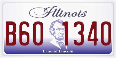 IL license plate B601340