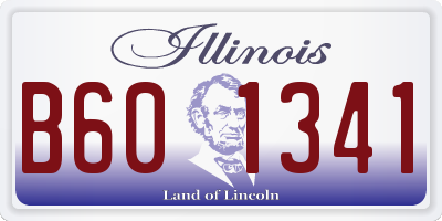 IL license plate B601341