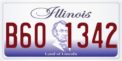 IL license plate B601342