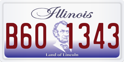 IL license plate B601343