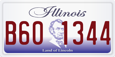 IL license plate B601344