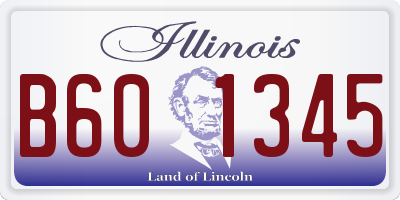 IL license plate B601345