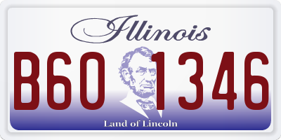 IL license plate B601346