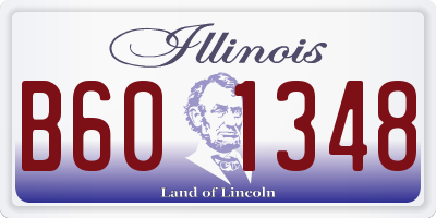IL license plate B601348