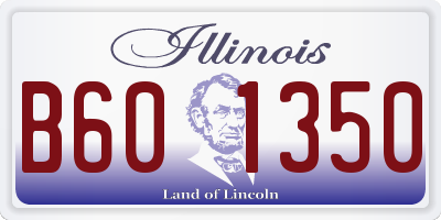 IL license plate B601350