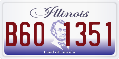 IL license plate B601351