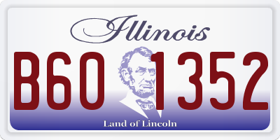 IL license plate B601352