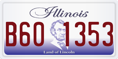 IL license plate B601353