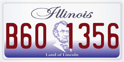 IL license plate B601356