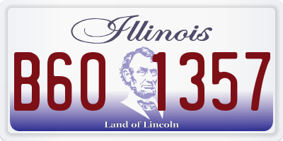 IL license plate B601357