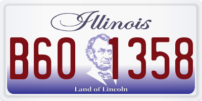 IL license plate B601358