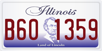 IL license plate B601359