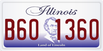 IL license plate B601360