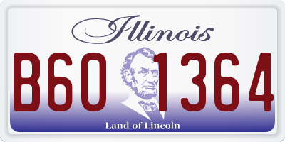 IL license plate B601364