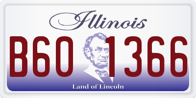 IL license plate B601366