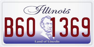 IL license plate B601369
