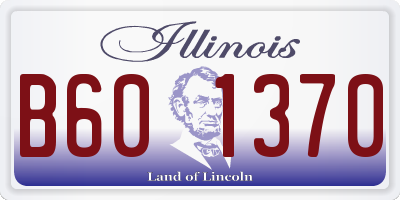 IL license plate B601370