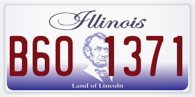 IL license plate B601371