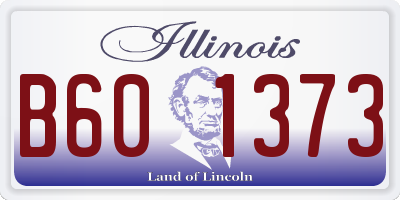 IL license plate B601373